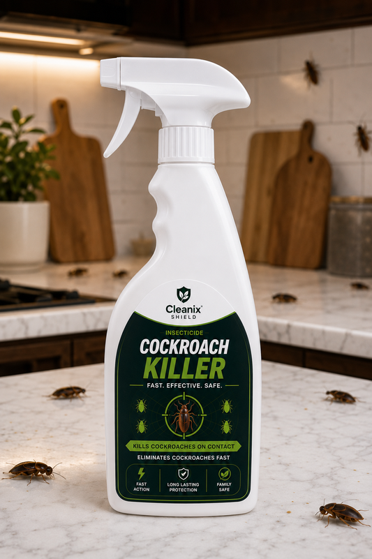 Cleanix Shield™ Ultra Cockroach Killer Spray | Fast Acting | Kills Cockroaches & Eggs