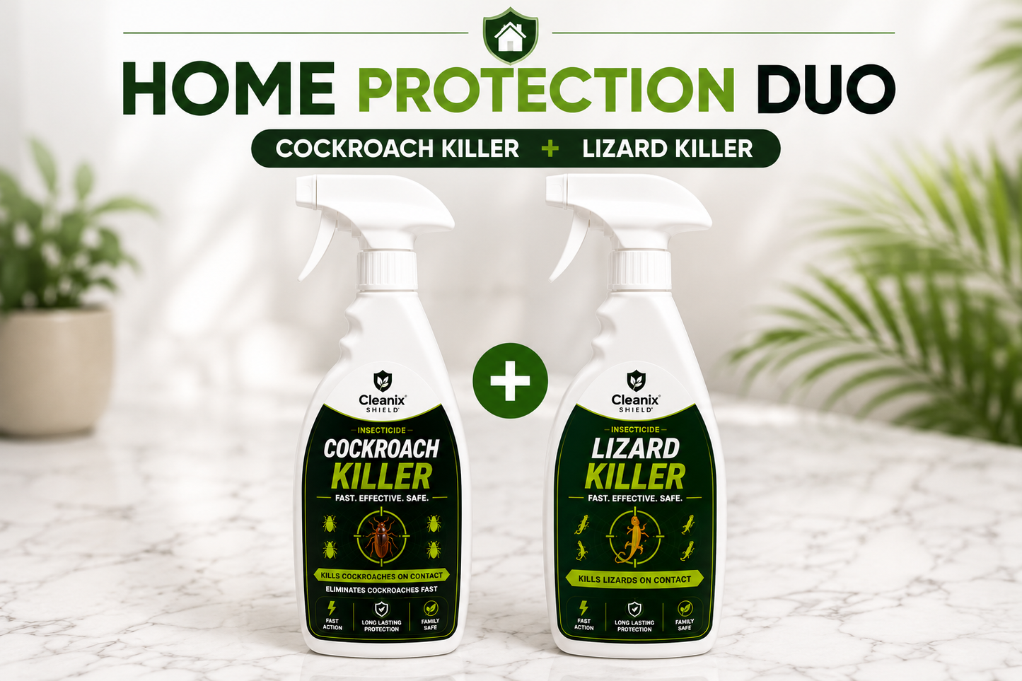 Home Protection Duo | Cockroach Killer + Lizard Killer Bundle