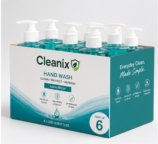 Pack of 6 Cleanix Aqua Handwash | Clean | Refresh