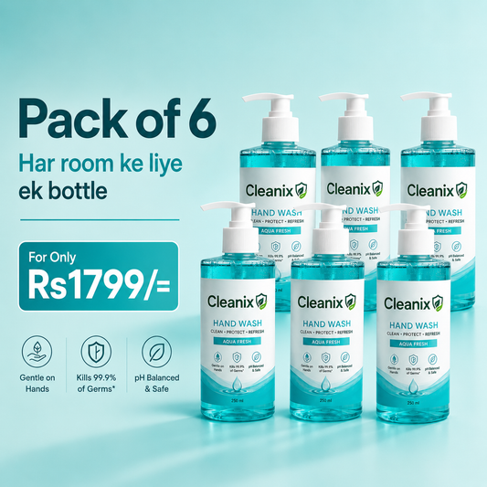 Pack of 6 Cleanix Aqua Handwash | Clean | Refresh