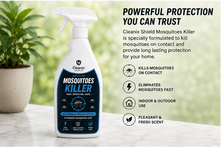Cleanix Shield™ Mosquitoes Killer Spray | Fast Acting & Long Lasting Protection