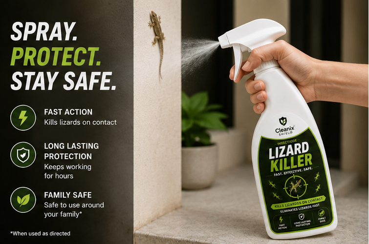 Cleanix Shield™ Lizard Killer Spray | Fast Acting & Long Lasting Protection