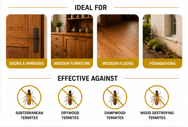 Cleanix Shield™ Termite Killer Spray | Fast Acting | Long Lasting Protection